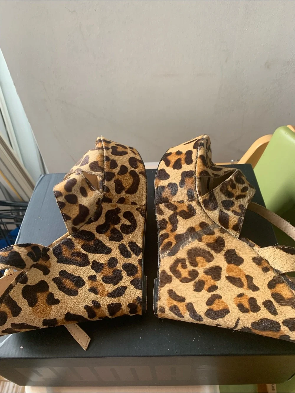 Steve Madden Leopard-Print Platform Sandals - Tan and Brown